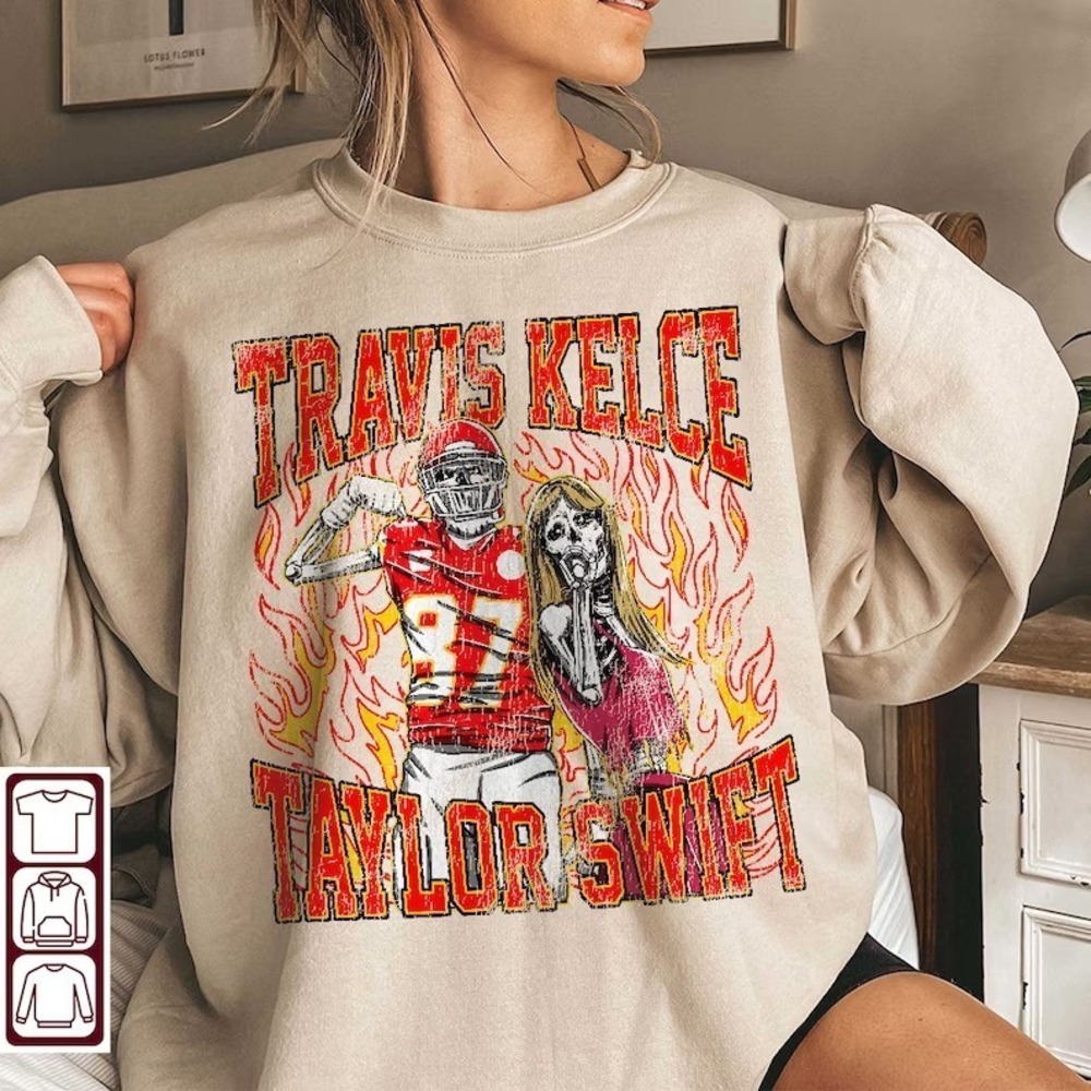 Travis Kelce And Skull Kansas Skull Shirt Sweatshirt